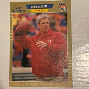George Seifert 1989 Pro Set #389 Football Card